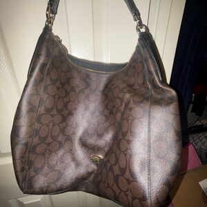 Coach Brown Signature Hobo Bag